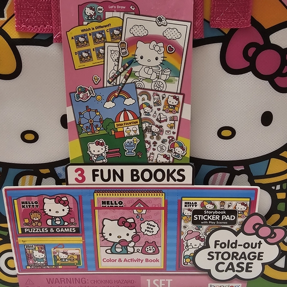Hello Kitty Carry All Color Activity Art&Crafts Hobbies Kids Travel Gifts - Picture 12 of 14